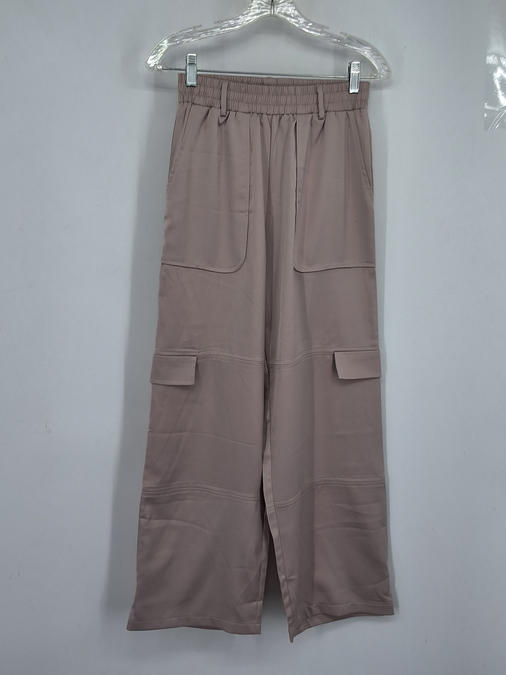 Ces Femme Elastic Waist Pants in Taupe Beige